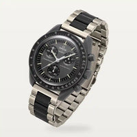 Bracelet maillons acier argent et noir sur MoonSwatch Mission to Mercury