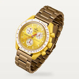 Bracelet maillons acier doré sur MoonSwatch Mission to the Sun