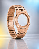 WatchCollab gold steel bracelet and octagonal case for the Royal Pop Blaue Acht, shown without the watch