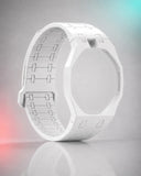 White link strap and case for the AP x Swatch Royal Pop Huit Blanc, shown on its own | WatchCollab