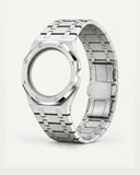 WatchCollab silver steel bracelet and octagonal case for the Royal Pop Làn Ba, shown without the watch