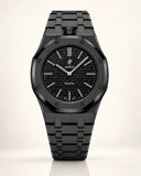Black steel strap with black screws on the AP x Swatch Royal Pop Ocho Negro