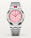 AP x Swatch Royal Pop Otto Rosso sur le bracelet et boîtier acier argent WatchCollab, vue de face