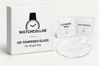 Protector de pantalla de vidrio templado HD para Royal Pop con caja, toallita limpiadora y adhesivo quitapolvo